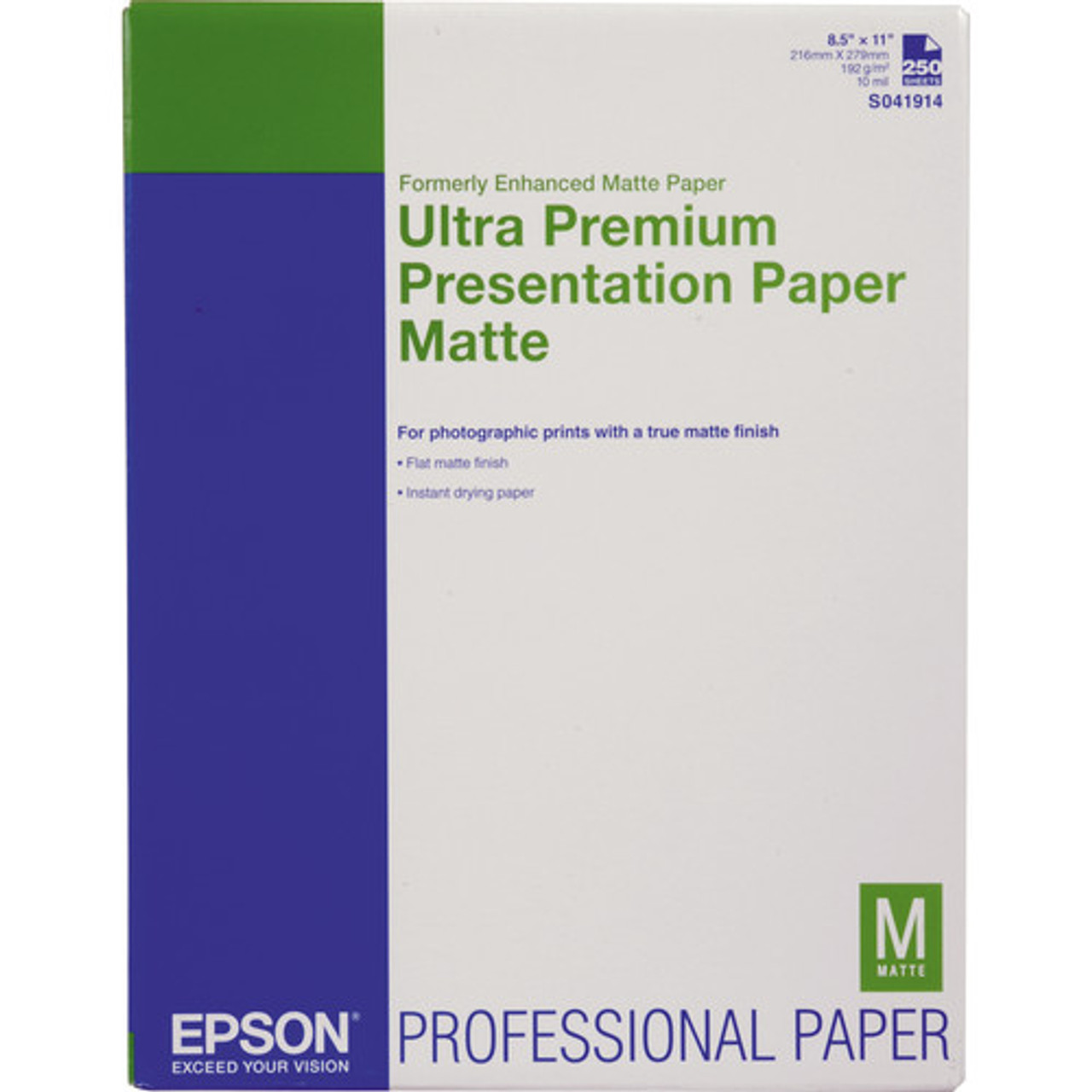 Epson Ultra Premium Presentation Paper Matte - 8.5x11 250 Sheets